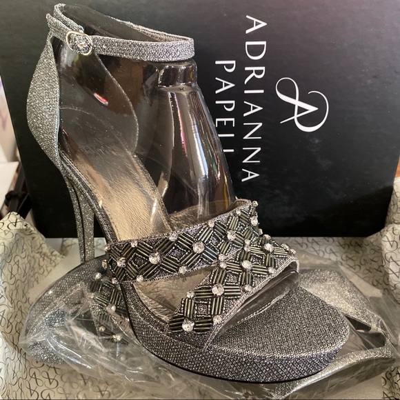 Adrianna Papell Gunmetal Jimmy Platform Heels - Picture 3 of 3